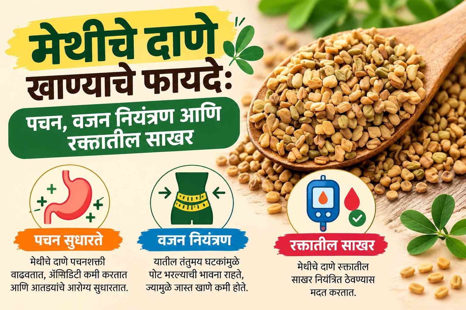मेथीचे दाणे खाण्याचे फायदे