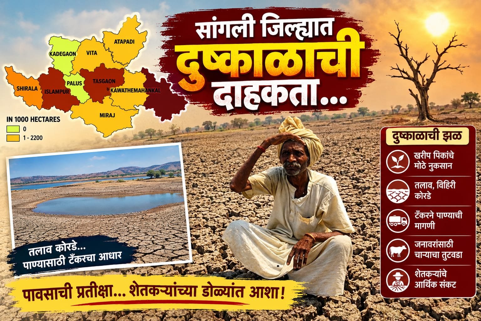 सांगली जिल्ह्यात चारा टंचाईचे सावट