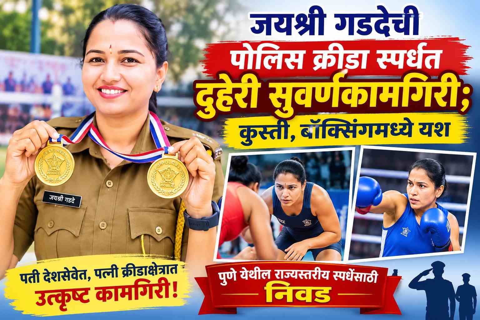 जयश्री गडदेची पोलिस क्रीडा स्पर्धेत